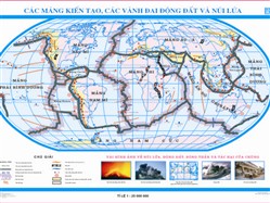 Bản đồ Các mảng kiến tạo, các vành đai động đất và núi lửa